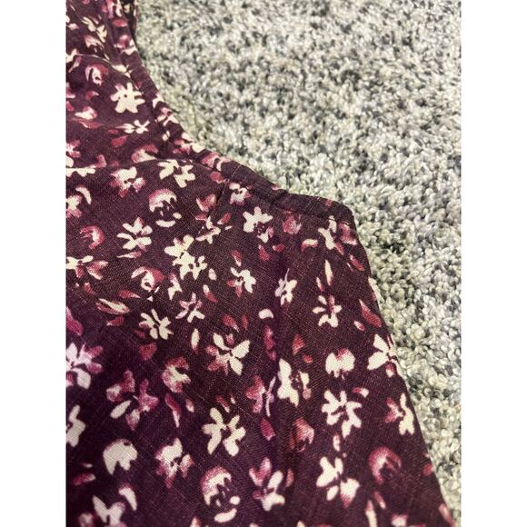 Abercrombie & Fitch Linen Dainty Floral Mini Shift Dress, Women’s M Purple Beach - Picture 6 of 10
